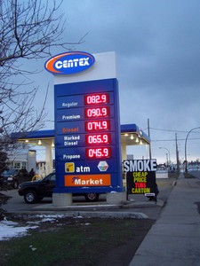 LED gas price  sign