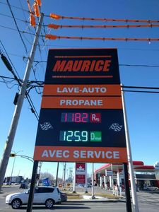 USA led gas price signs