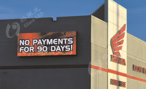 LED display screen in Indonesia gas station