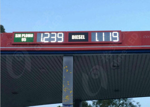 Tajikistan gas price signs 12inch