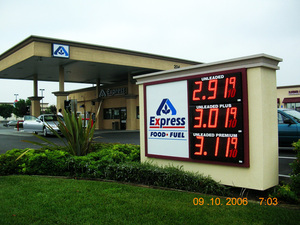 LED gas price  sign